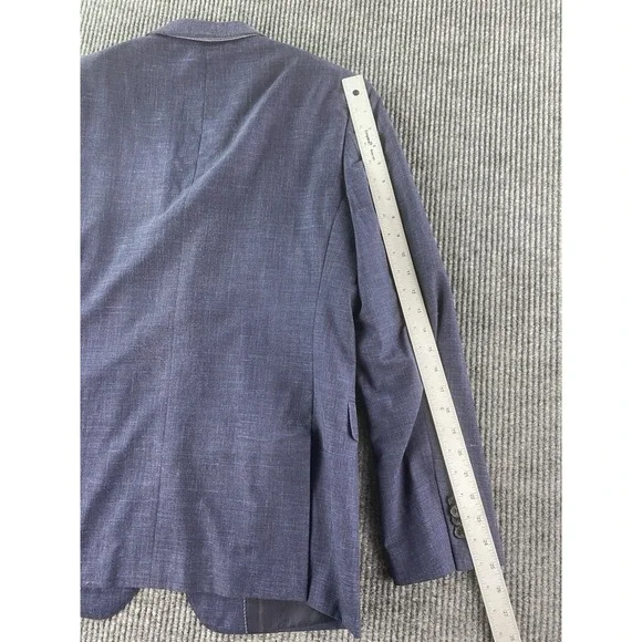 Banana Republic Sport Coat 40 R Bue Wool Silk Linen Summer Vitali Barberis Italy